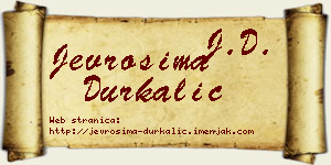Jevrosima Durkalić vizit kartica